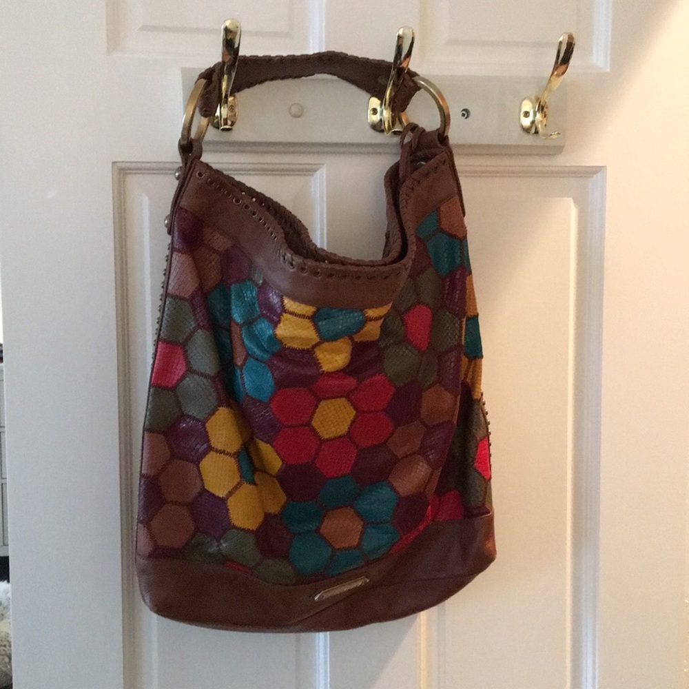Isabella Fiore Large Leather Hobo Bag